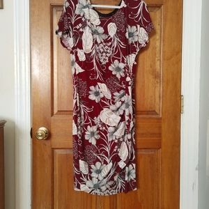 Burgundy Floral Dress